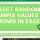 Select Random Sample Values and Rows using Excel